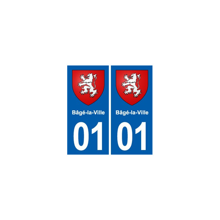 01 Bâgé-la-Ville logo ville autocollant plaque sticker