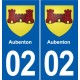 02 Courmelles blason ville autocollant plaque sticker