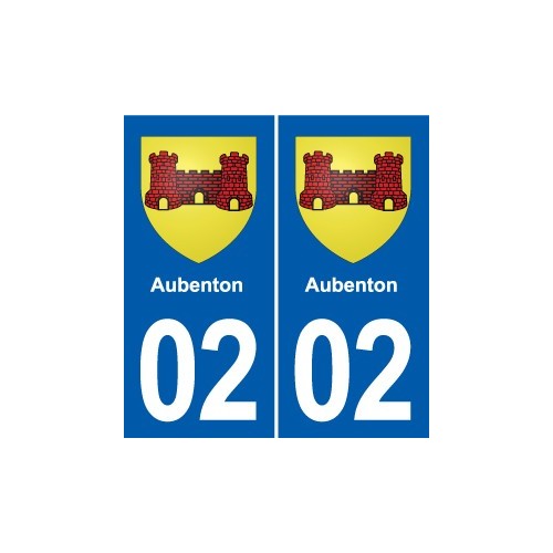 02 Courmelles blason ville autocollant plaque sticker