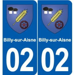 02 Courmelles blason ville autocollant plaque sticker