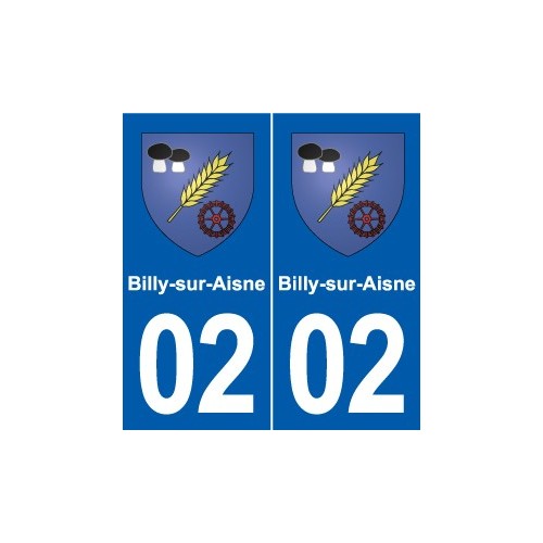 02 Courmelles blason ville autocollant plaque sticker
