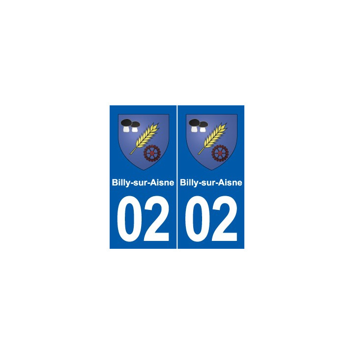 02 Courmelles blason ville autocollant plaque sticker