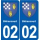 02 Courmelles blason ville autocollant plaque sticker