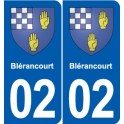 02 Courmelles blason ville autocollant plaque sticker