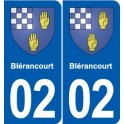 02 Courmelles blason ville autocollant plaque sticker