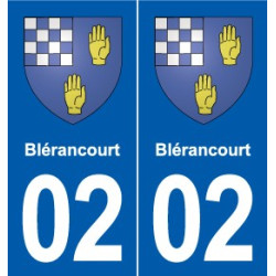 02 Courmelles blason ville autocollant plaque sticker