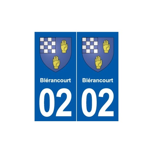 02 Courmelles blason ville autocollant plaque sticker