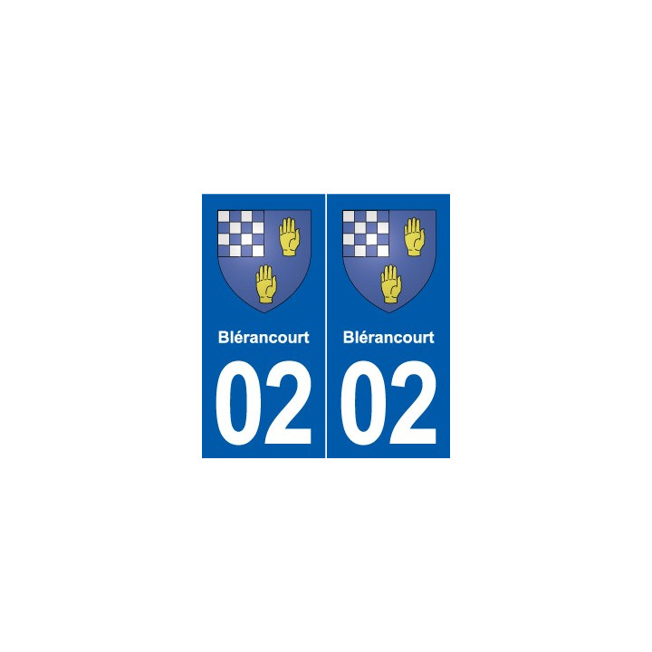 02 Courmelles blason ville autocollant plaque sticker