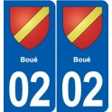 02 Braine blason ville autocollant plaque sticker