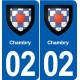 02 Chambry blason ville autocollant plaque sticker