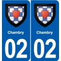02 Chambry blason ville autocollant plaque sticker