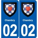 02 Chambry blason ville autocollant plaque sticker