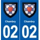 02 Chambry blason ville autocollant plaque sticker