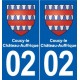 02 Braine blason ville autocollant plaque sticker