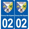 02 Braine blason ville autocollant plaque sticker