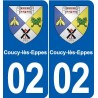 02 Braine blason ville autocollant plaque sticker