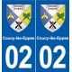 02 Braine blason ville autocollant plaque sticker