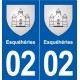 02 Braine blason ville autocollant plaque sticker