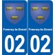 02 Braine blason ville autocollant plaque sticker