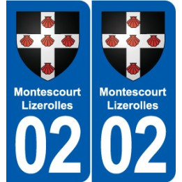 02 Esquéhéries blason ville autocollant plaque sticker