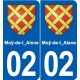 02 Boué blason ville autocollant plaque sticker