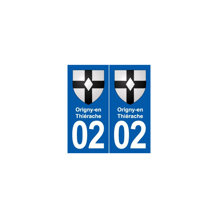 02 Origny-en-Thiérache blason ville autocollant plaque sticker