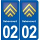 02 Boué blason ville autocollant plaque sticker