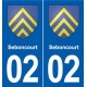 02 Boué blason ville autocollant plaque sticker