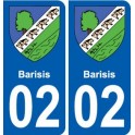 02 Seboncourt blason ville autocollant plaque sticker