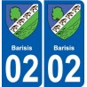02 Seboncourt blason ville autocollant plaque sticker