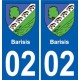 02 Seboncourt blason ville autocollant plaque sticker