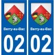 02 Seboncourt blason ville autocollant plaque sticker