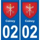 02 Barisis blason ville autocollant plaque sticker