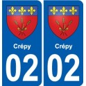 02 Chassemy blason ville autocollant plaque sticker