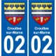 02 Coincy blason ville autocollant plaque sticker