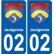 02 Crépy blason ville autocollant plaque sticker