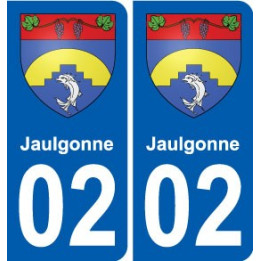 02 Crépy blason ville autocollant plaque sticker
