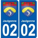 02 Crépy blason ville autocollant plaque sticker