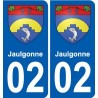 02 Crépy blason ville autocollant plaque sticker