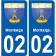 02 Crépy blason ville autocollant plaque sticker