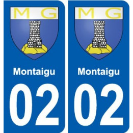 02 Crépy blason ville autocollant plaque sticker