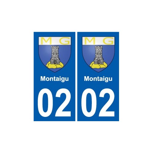 02 Crépy blason ville autocollant plaque sticker
