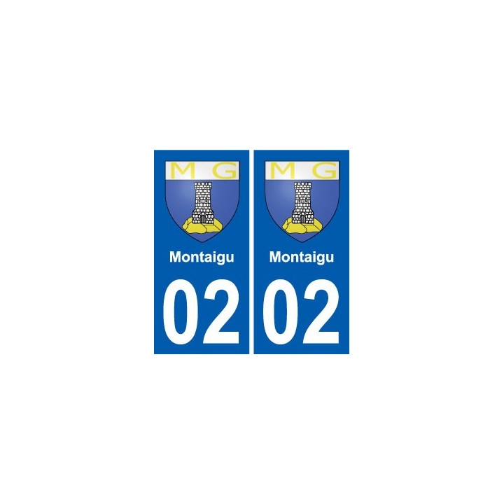 02 Crépy blason ville autocollant plaque sticker