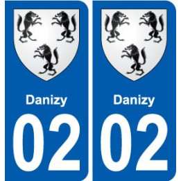 02 Crépy blason ville autocollant plaque sticker