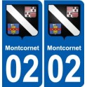 02 Crépy blason ville autocollant plaque sticker