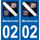 02 Crépy blason ville autocollant plaque sticker