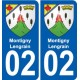 02 Jaulgonne blason ville autocollant plaque sticker
