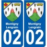 02 Jaulgonne blason ville autocollant plaque sticker