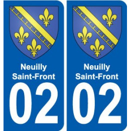 02 Chassemy blason ville autocollant plaque sticker