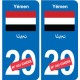 Autocollant Viêt Nam Vietnam sticker numéro département au choix plaque immatriculation auto